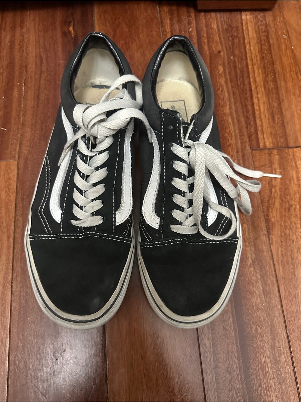 Vans Black Suede Sneakers with White Stripe